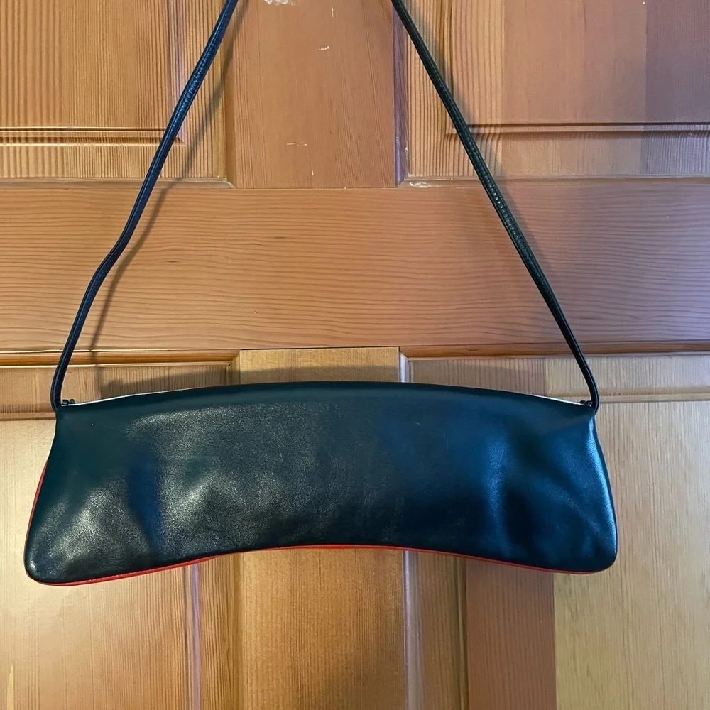 NEW Daniel Swarovski crystal embellished calfskin leather clutch—RARE, Vintage